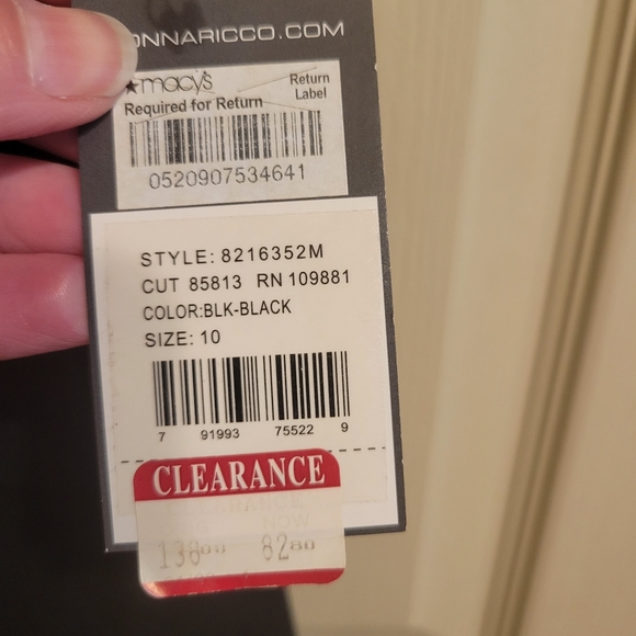 Black Donna Rico Zip Front Dress Size 10 - Picture 6 of 11